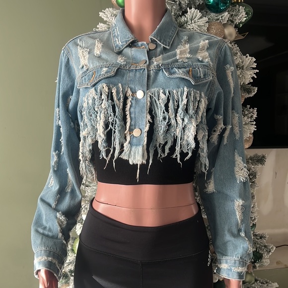 Ultra cropper Denim jacket - Picture 5 of 6